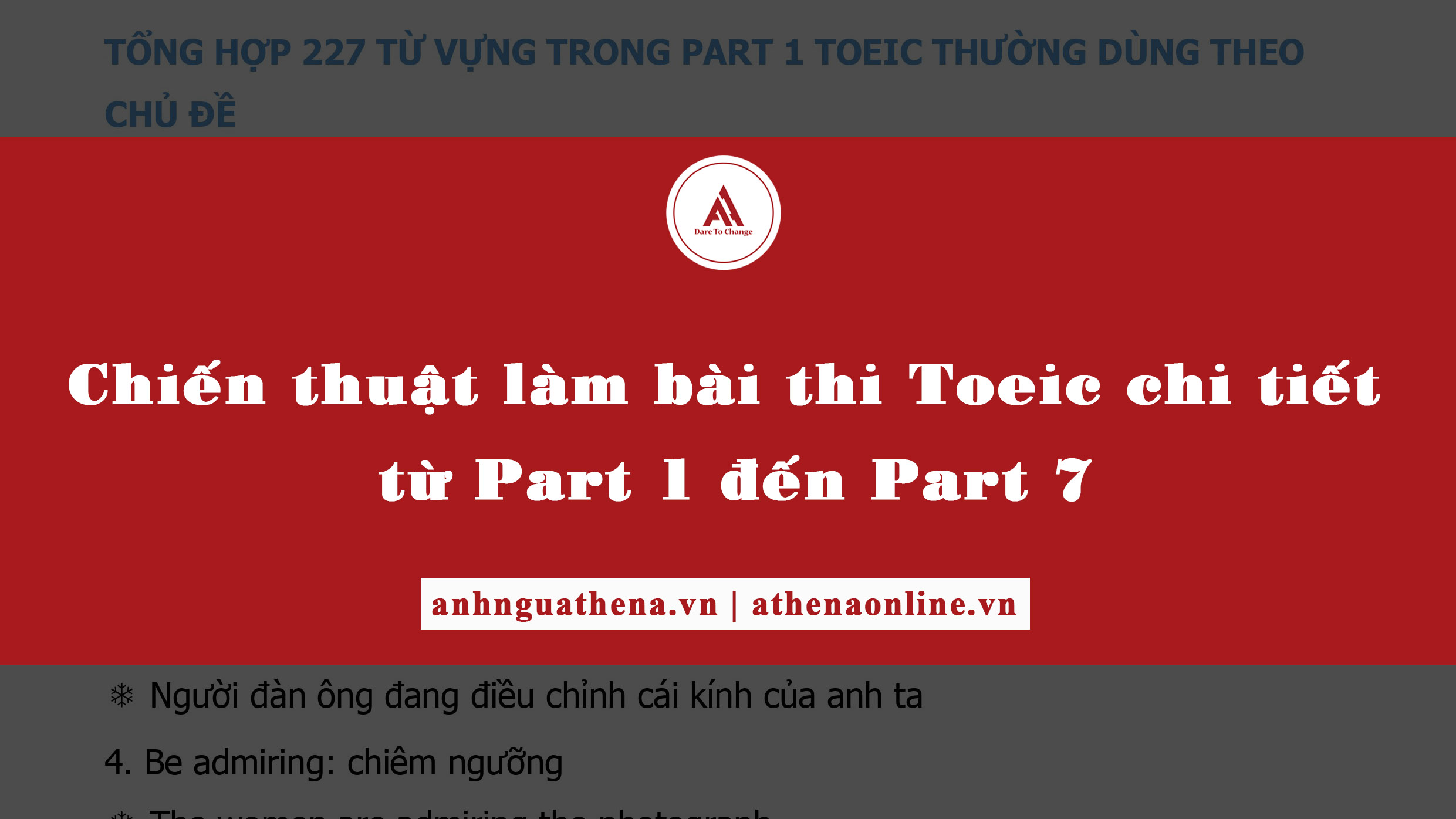 Chiến thuật làm bài thi Toeic chi tiết từ Part 1 đến Part 7