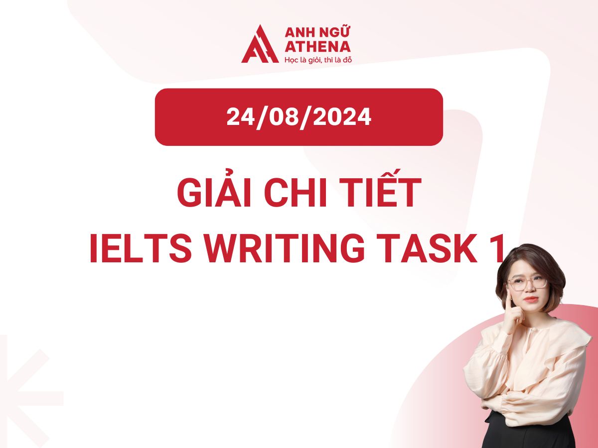 Giải chi tiết đề thi thật IELTS Writing Task 1 ngày 24/08/2024